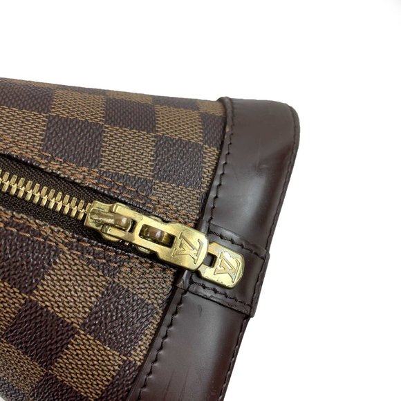 Louis Vuitton Alma Damier Ebene PM Brown Top Handle W/ Lock & Key - Picture 10 of 13